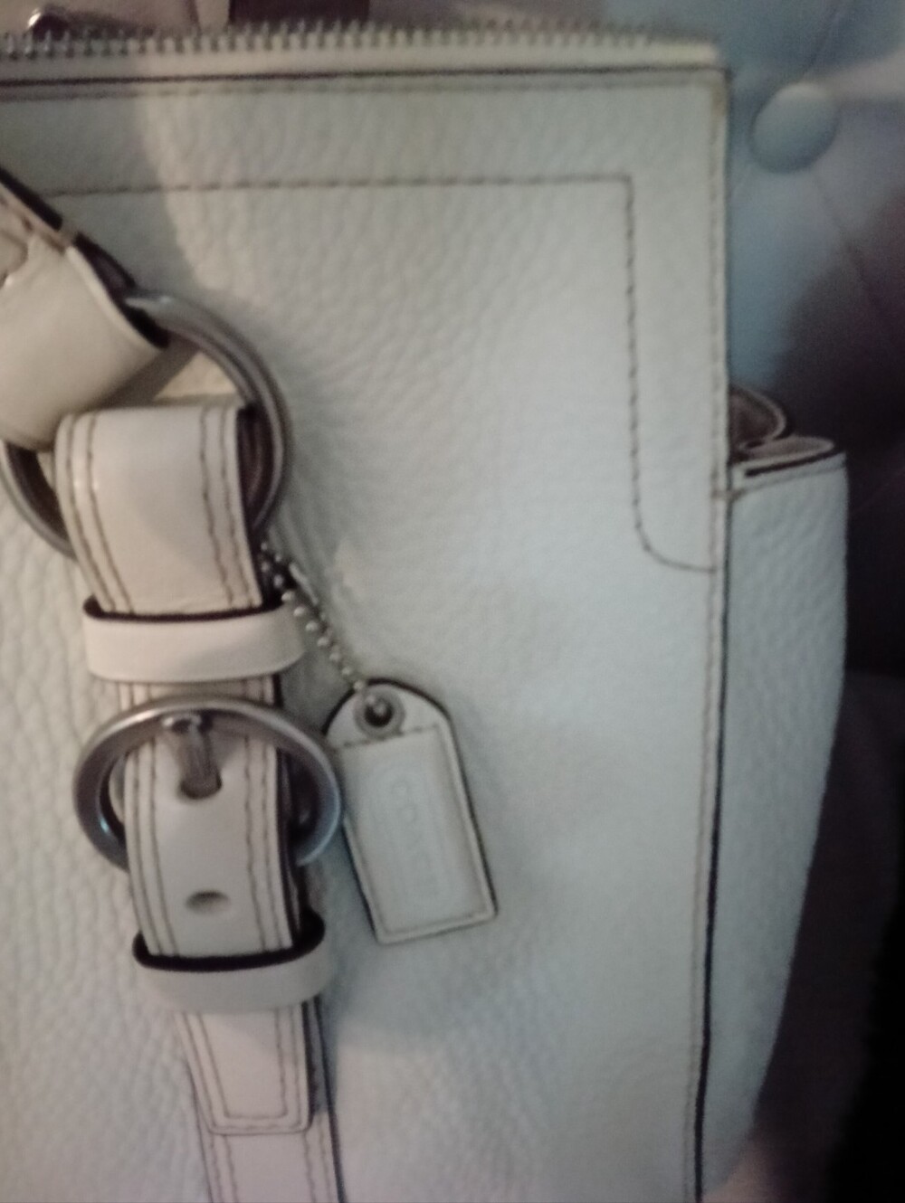 Coach Chelsea Y2K Off White Leather Shoulder Satchel Bag CREED: M0779-F10887 - Picture 10 of 16